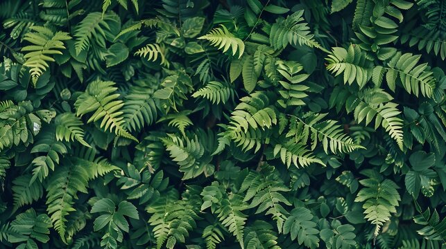 Leafy green fern background