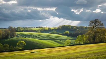 UK countryside landscape of the Chiltern Hills in Buckinghamshire