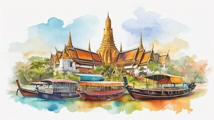 thailand travel famous landmark.stock photo style.