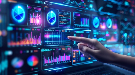 Obraz premium Interactive Data Visualization Interface