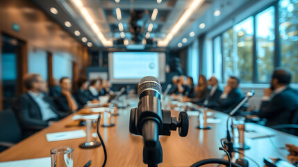 Professional in a Behind-the-Scenes Glimpse, Finalizing Press Conference Preparations