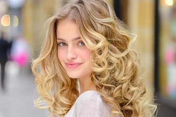 Fototapeta premium Loose curls with an ombre effect