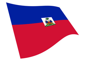 Haiti waving flag 3d illustration