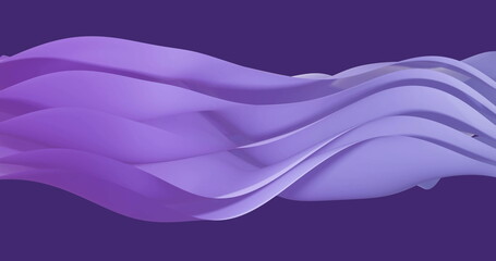 Image with purple over layers waving on purple background