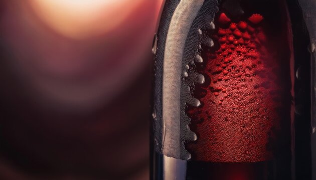 Chilled Craft Beer Bottle with Condensation