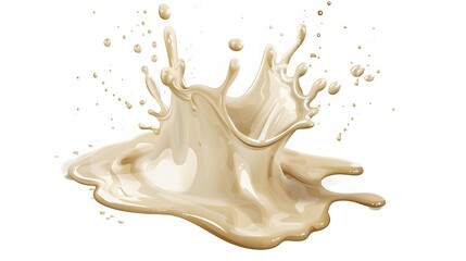 milk splash on white