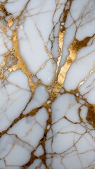 Polished marble pearl white and subtle gold veini