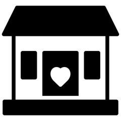home icon illustration design with solid