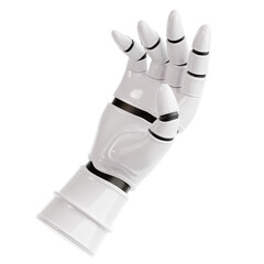 PNG 3D Robot Hand icon isolated on a white background