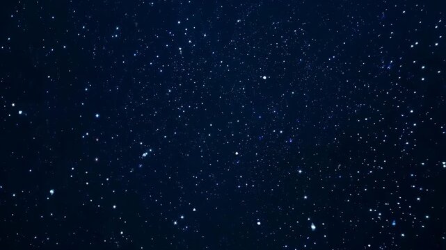 Starry night sky with distant galaxy, cosmic