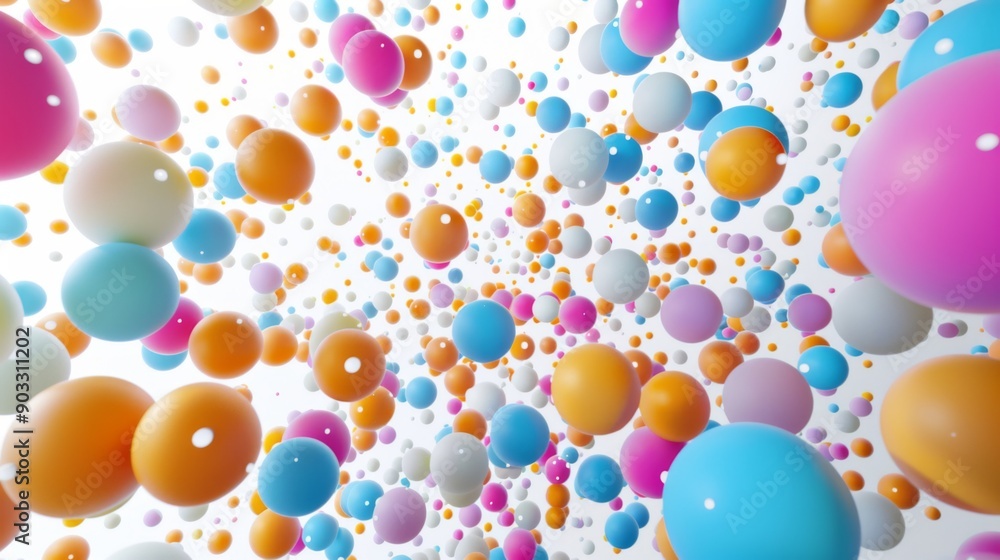 Leinwandbilder 3D scatter plot with colored spheres, showing data points in three-dimensional space.