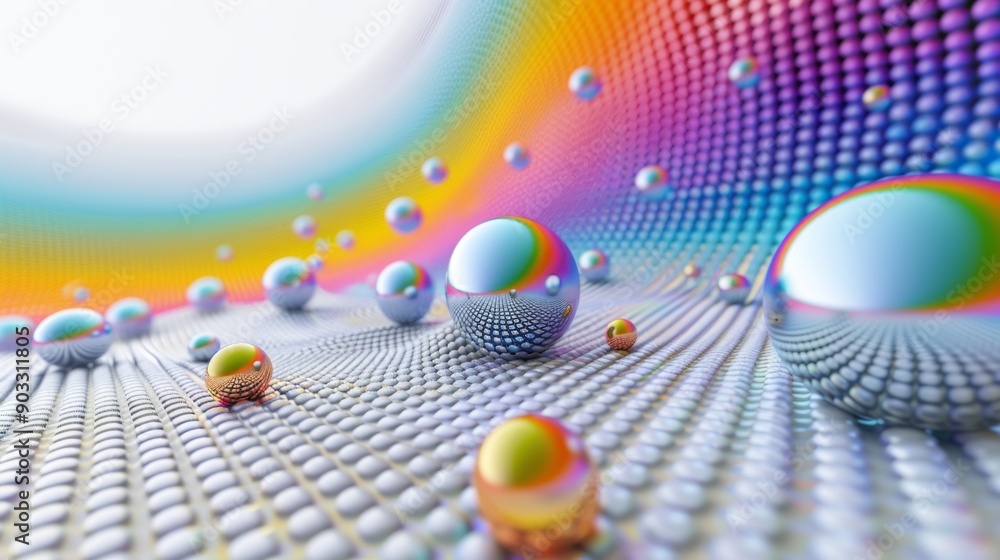 Leinwandbilder 3D scatter plot with colored spheres, showing data points in three-dimensional space.
