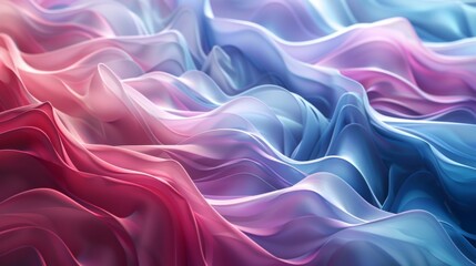 Obraz premium A 3D abstract background of overlapping translucent layers with soft lighting.