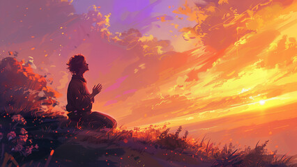 A Serene Expression Amidst Nature&rsquo;s Palette