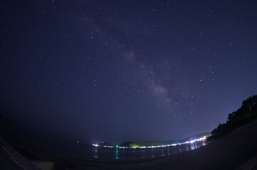 青島の夜空