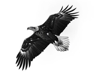 Fototapeta premium A majestic eagle soaring through the sky