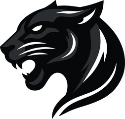 Black Jaguar Silhouette Logo Illustration © Piko