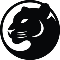 Black Jaguar Silhouette Logo Illustration