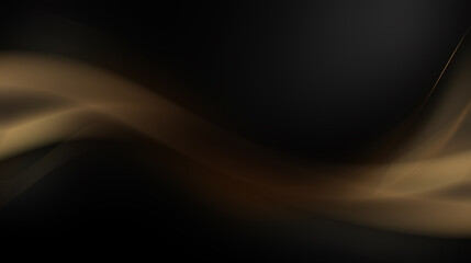 Abstract golden wave on black background.
