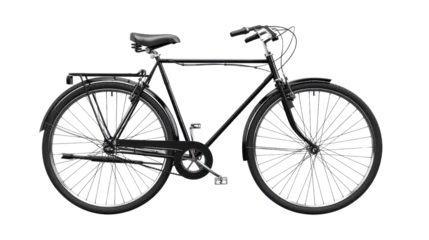 Gordijnen Old retro bicycle on transparent background © Michael