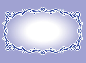 Fashionable frame. Design template. A set of gorgeous foreheads.
