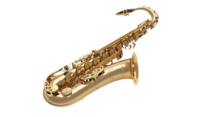 Saxophone on transparent background 