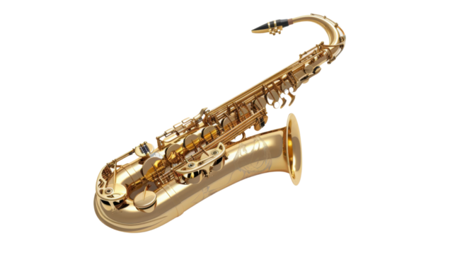 Saxophone on transparent background 