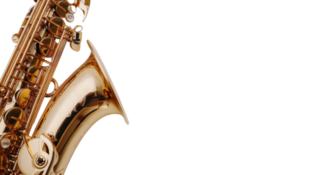 Saxophone on transparent background 