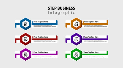 Modern business style options banner. Can be used for workflow layout, diagram, number options, step up options, web design. Presentation business infographic template colorful design