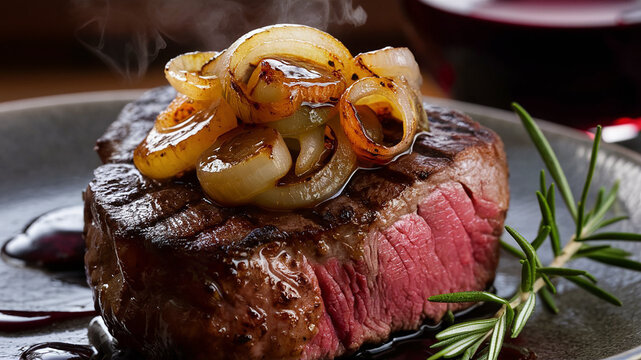 bife acebolado steak beef with onions