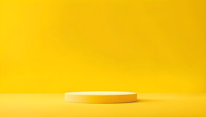 Yellow background podium sale promo discount 20