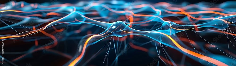 Aufkleber generative ai interface close-up, intricate digital web structures, more clarity with clear light an