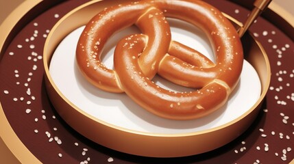 Fototapeta premium pretzels on a plate