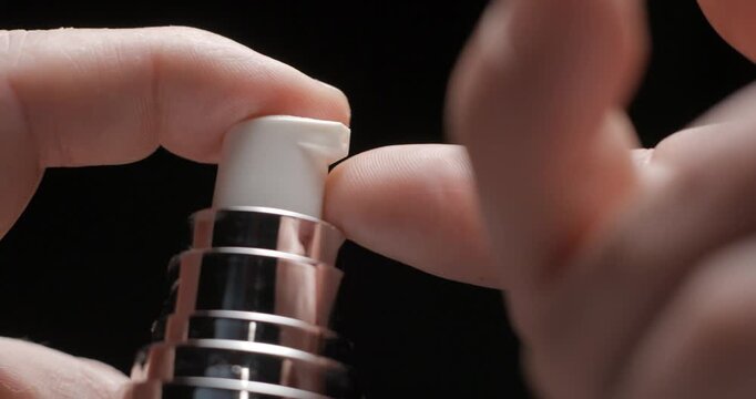 Make-up cream beauty serum pumping slow motion