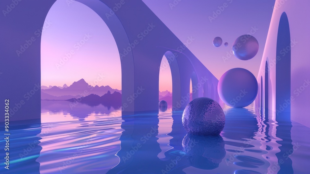 Wall mural Purple Dreamscape