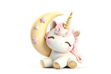 Little Unicorn with a moon 