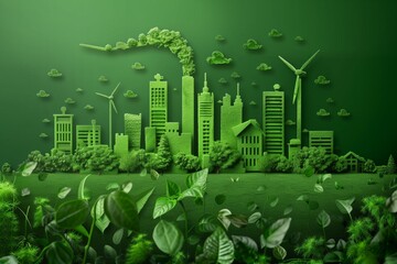 Eco-friendly industry to improve the environment, with low ozone content in the air.