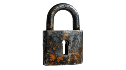 Padlock on transparent background