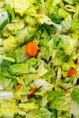 close up of fresh vegetable salad 