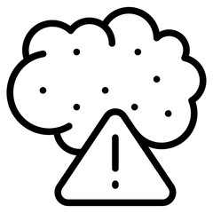 pollution co2 warning icon