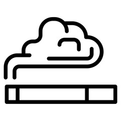 Cigarette icon. Tabbacco smoke icon