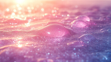 pastel pink and blue iridescent texture featuring soft, pearlescent hues, creating a calming and ethereal atmosphere. Perfect for conveying serenity and subtle elegance