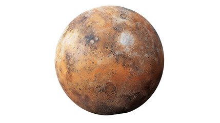 Fototapeta premium Mars on transparent background 