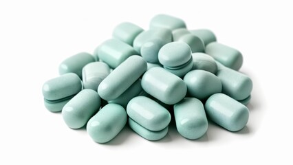  A collection of blue capsules