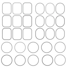 Set of Decorative vintage corner round shape frames and borders. Floral ornamental round frame. page decoration border. 