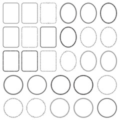 Set of Decorative vintage corner round shape frames and borders. Floral ornamental round frame. page decoration border. 