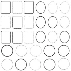 Set of Decorative vintage corner round shape frames and borders. Floral ornamental round frame. page decoration border. 