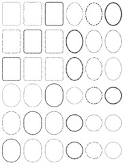 Set of Decorative vintage corner round shape frames and borders. Floral ornamental round frame. page decoration border. 