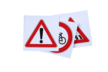 PNG, traffic rules with cars, isolated on white background.