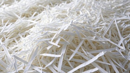 A closeup of shredded paper perfect for crafts or decoration